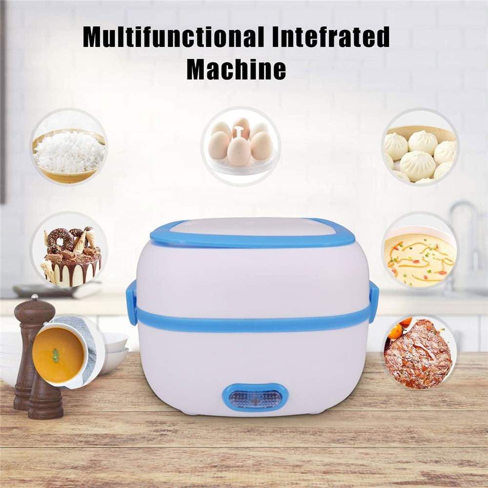 10027 Electric Lunch Box Portable Food Warmer Food Heating Lunch Box Removable Food-grade Stainless Steel Compartments 220v 200w For Car Truck Office 10027 Electric Lunch Box Portable Food Warmer Food Heating Lunch Box Removable Food-grade Stainless Steel Compartments 220v 200w For Car Truck Office